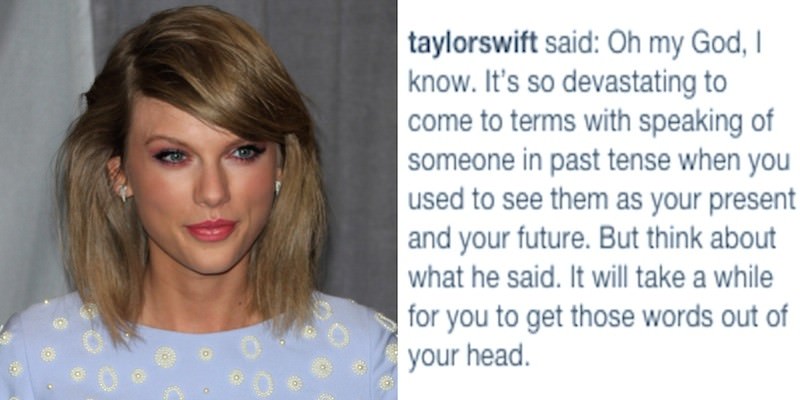 Taylor Swift helps fan with break up