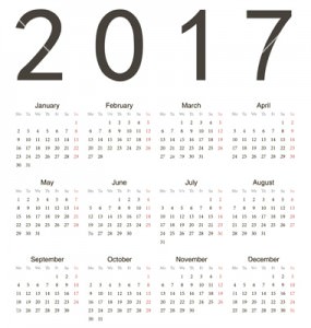 Simple russian 2014, 2015, 2016 year vector calendars
