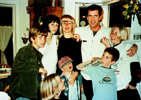 Mel Gibson with kids