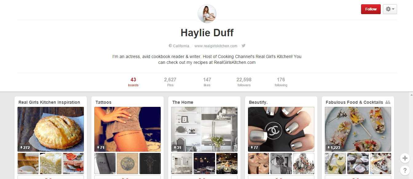 Pinterest- Haylie duff