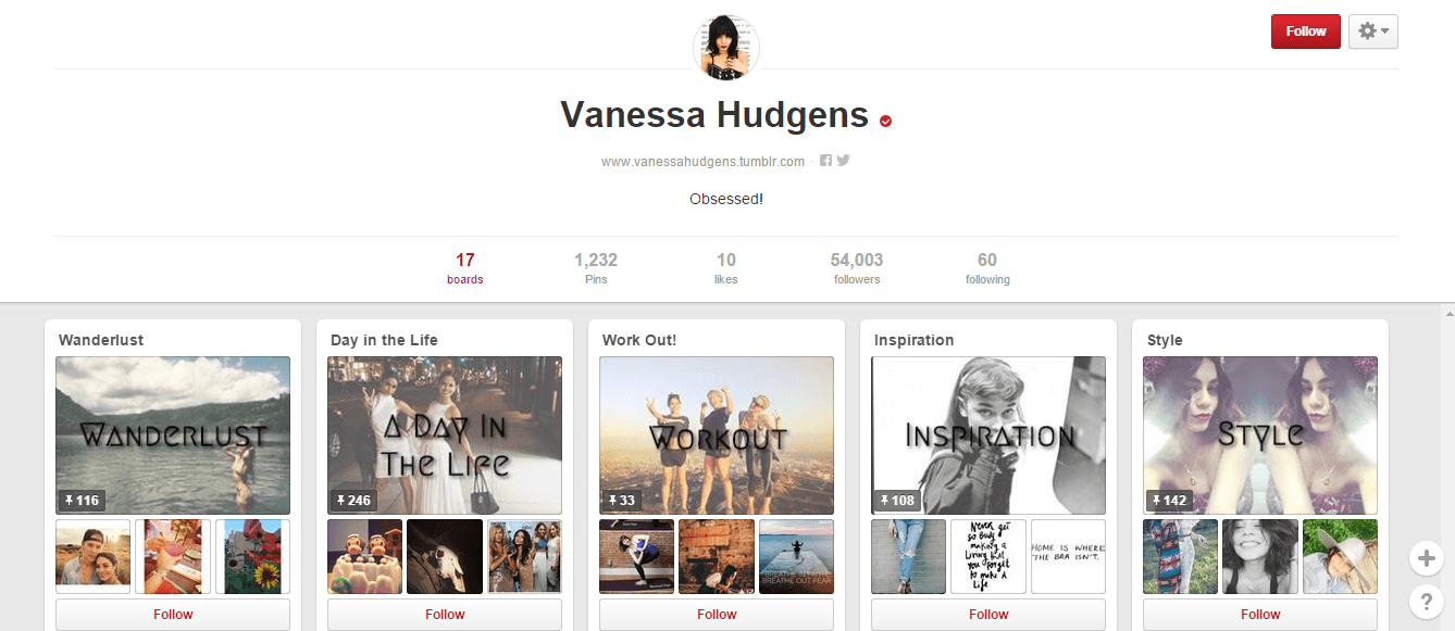 Pinterest- Vanessa Hudgens