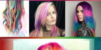 28 People working the rainbow hair trend
