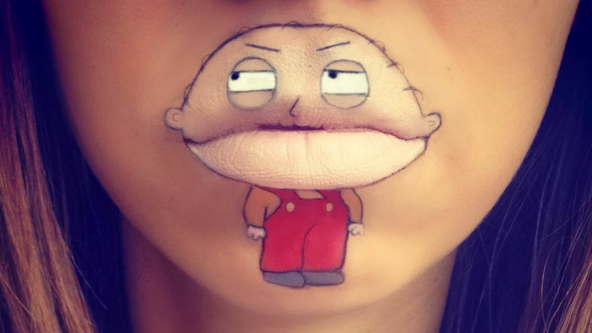 Artist’s Face Provides Canvas For Amazing Cartoon Characters She Draws With Make-up