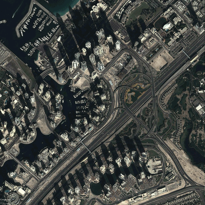 Google Earth View of Dubai in 2003 and 2014 (gif)