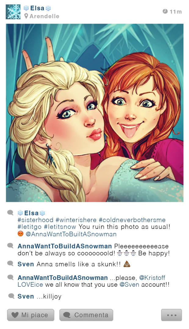Artist Imagines What Disney Characters Would Post On Instagram & Results Are Awesome