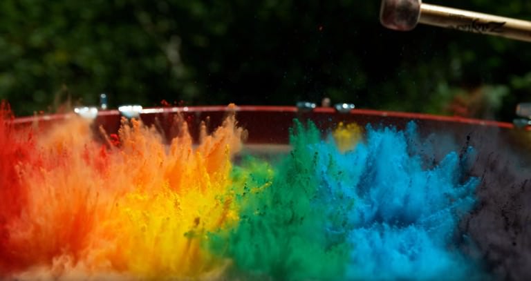 Watching Paint On A Drum In Slow-Mo Is Absolutely Mesmerising