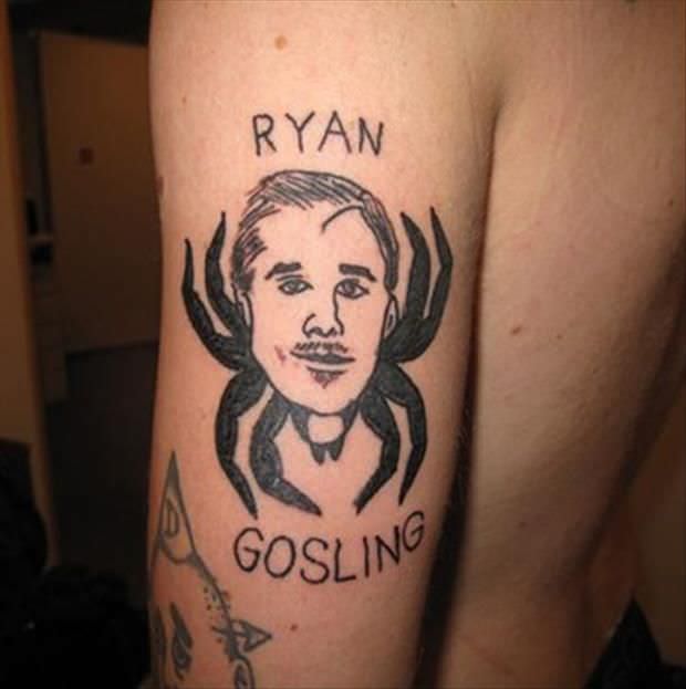 ryan gosling tattoo fail