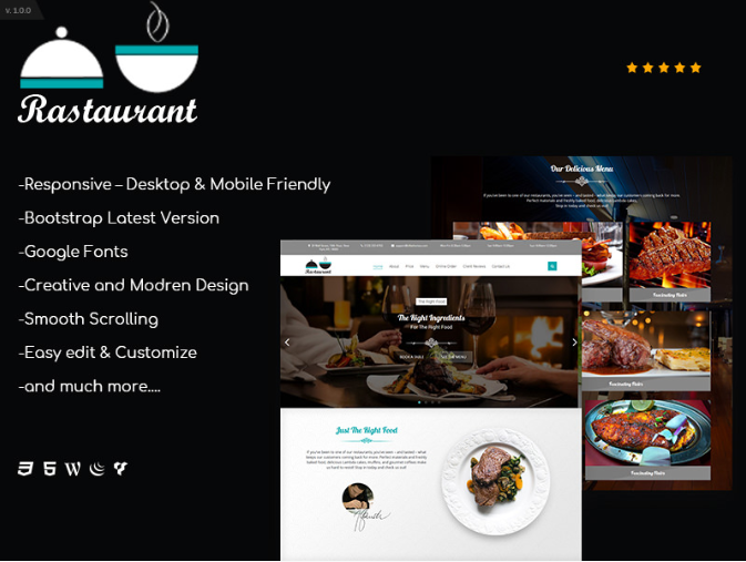 4 Best Of 2020s HTML Themes For Restaurants 4
